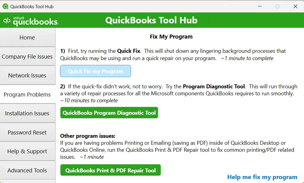 quickbooks tools hub - resolve reboot issue
