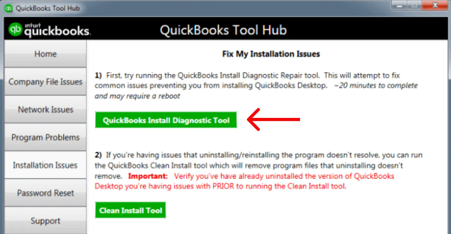use quickbooks diagnostic tool to solve reboot loop
